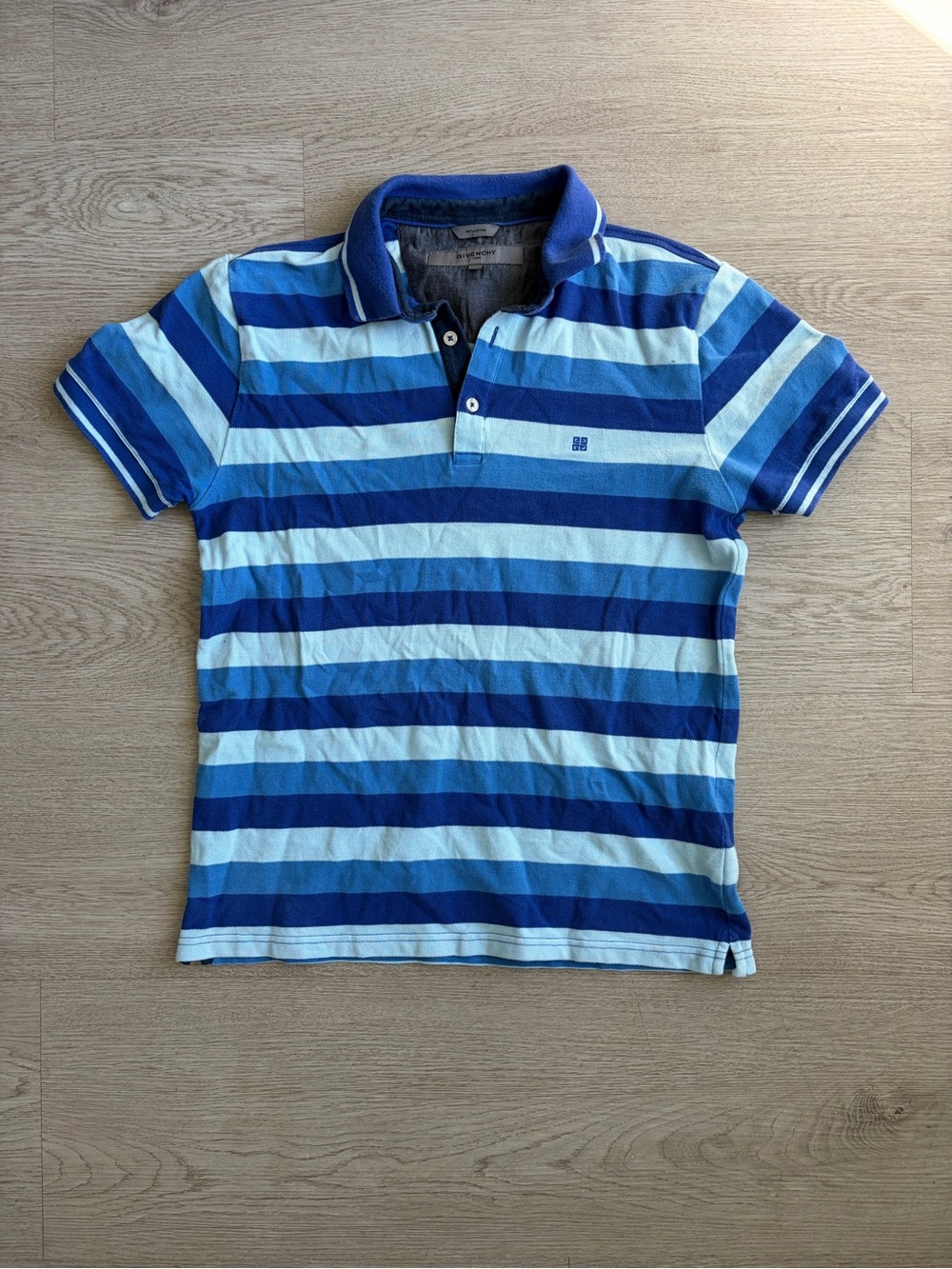 Givenchy Blue Striped Polo Shirt